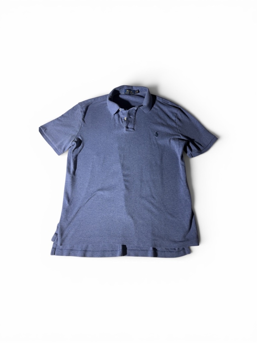 Polo Ralph Lauren Men’s Large Blue Heather Mesh Polo Shirt Pony Logo